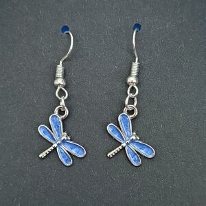 Blue Dragonfly Earrings